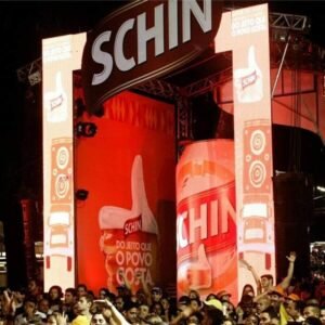 Produção de eventos turnkey em Salvador com cenografia moderna e iluminação de impacto para convenção de vendas