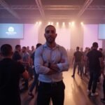 Produtor executivo realizando visita técnica para evento corporativo em Salvador Bahia